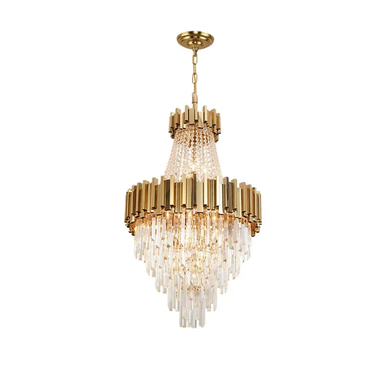 Black hardware crystal chandelier at 31.5 in diameter in K9 crystal