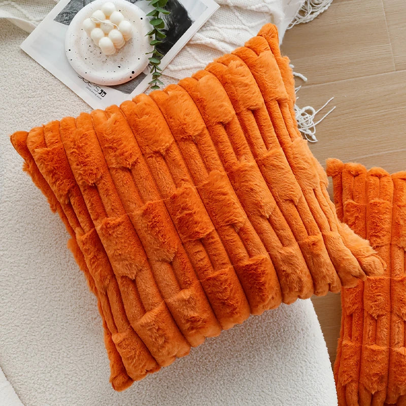 Soft Plush Throw Pillow Cover — styling detail