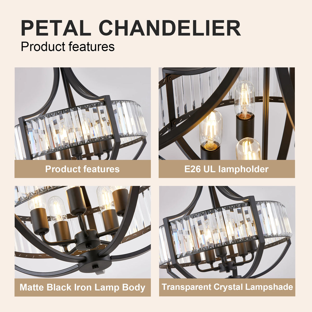 Black Crystal Chandelier