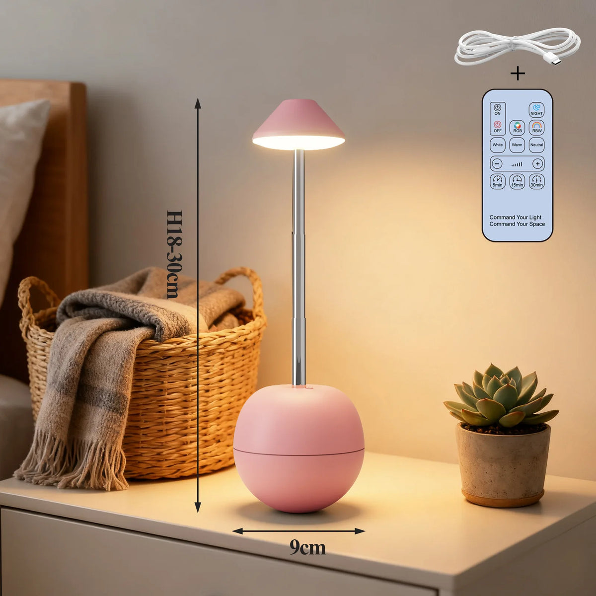 Creative Rechargeable Remote Table Lamp