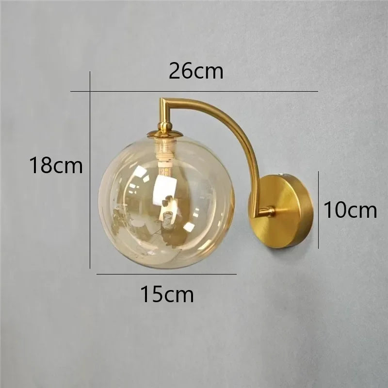 Modern G9 Glass Ball Wall Sconce