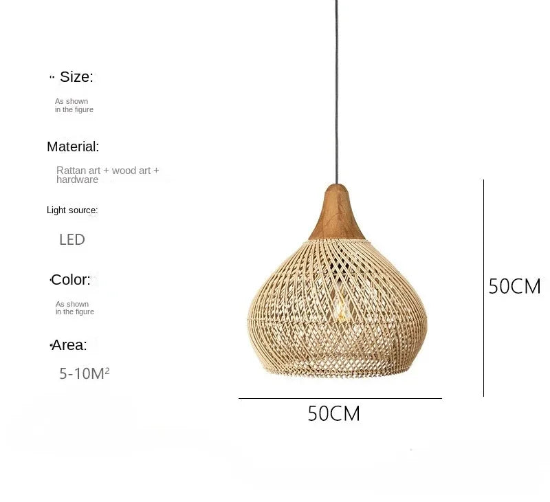 Wabi Sabi Rattan Pendant