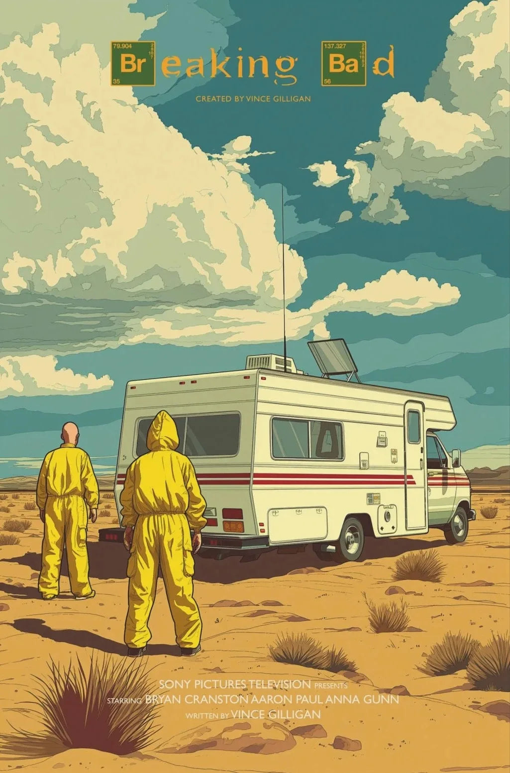 Breaking Bad Retro Midcentury Canvas Wall Art Poster