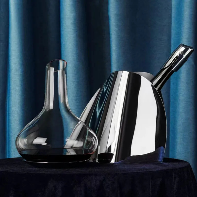 Luxury stainless steel ice bucket vase bar party restaurant