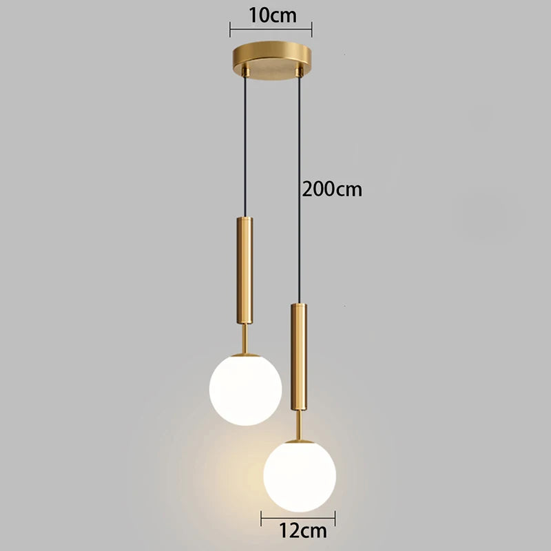 Alloy Bedside Pendant Light