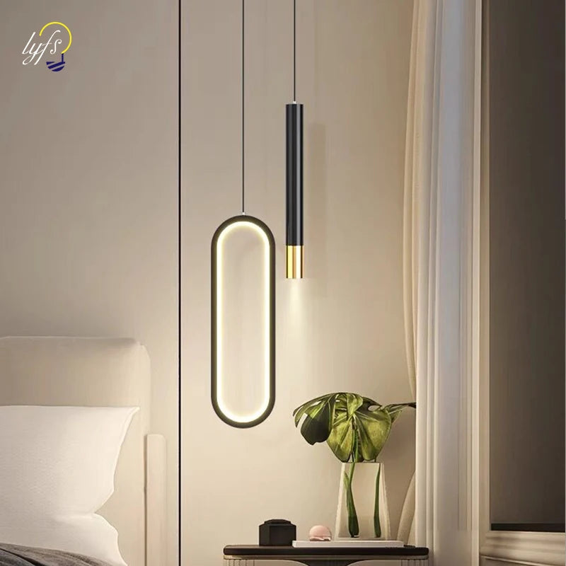 Iron Acrylic Bedside Pendant Light