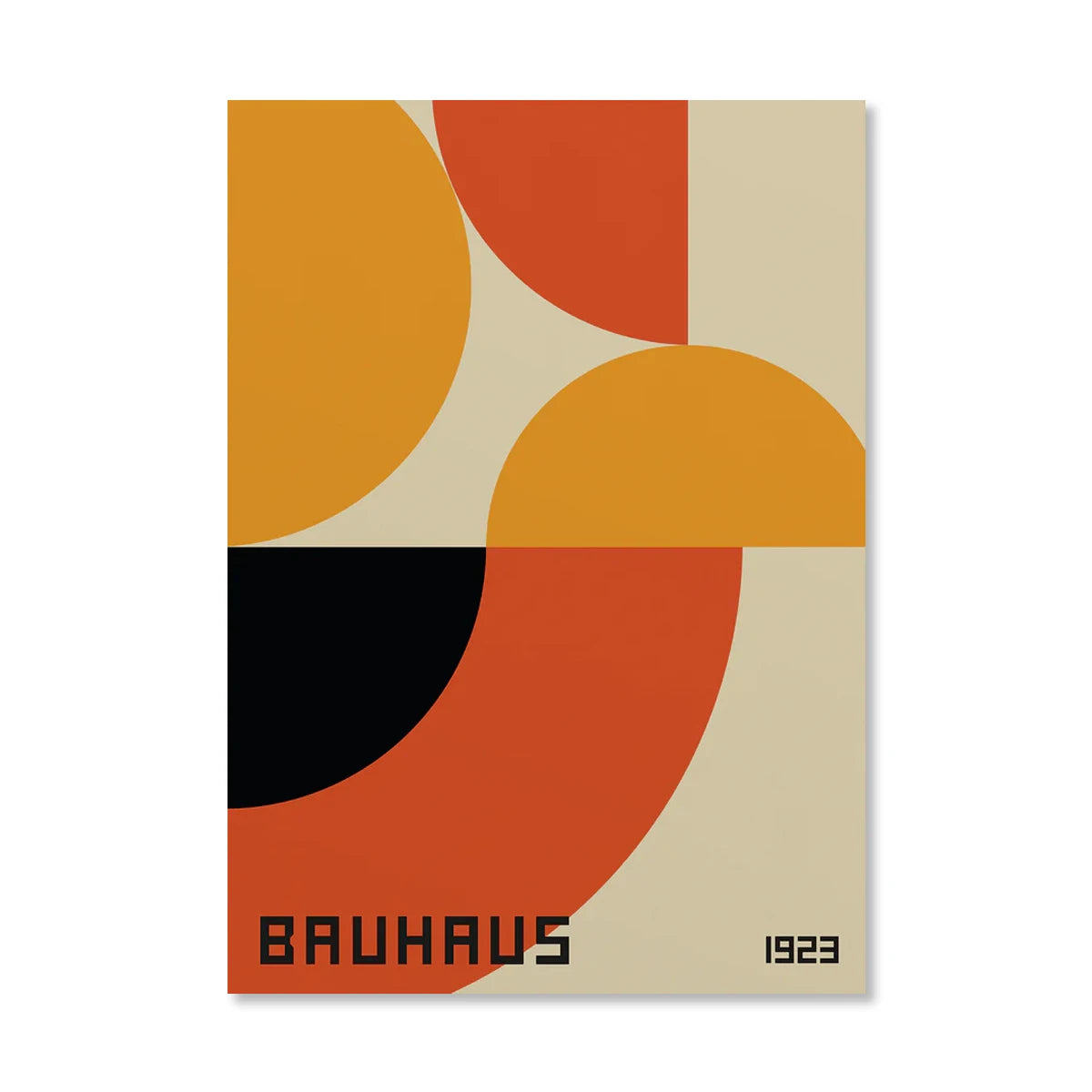 Bauhaus Geometric Sunrise Bicycle Canvas Wall Art