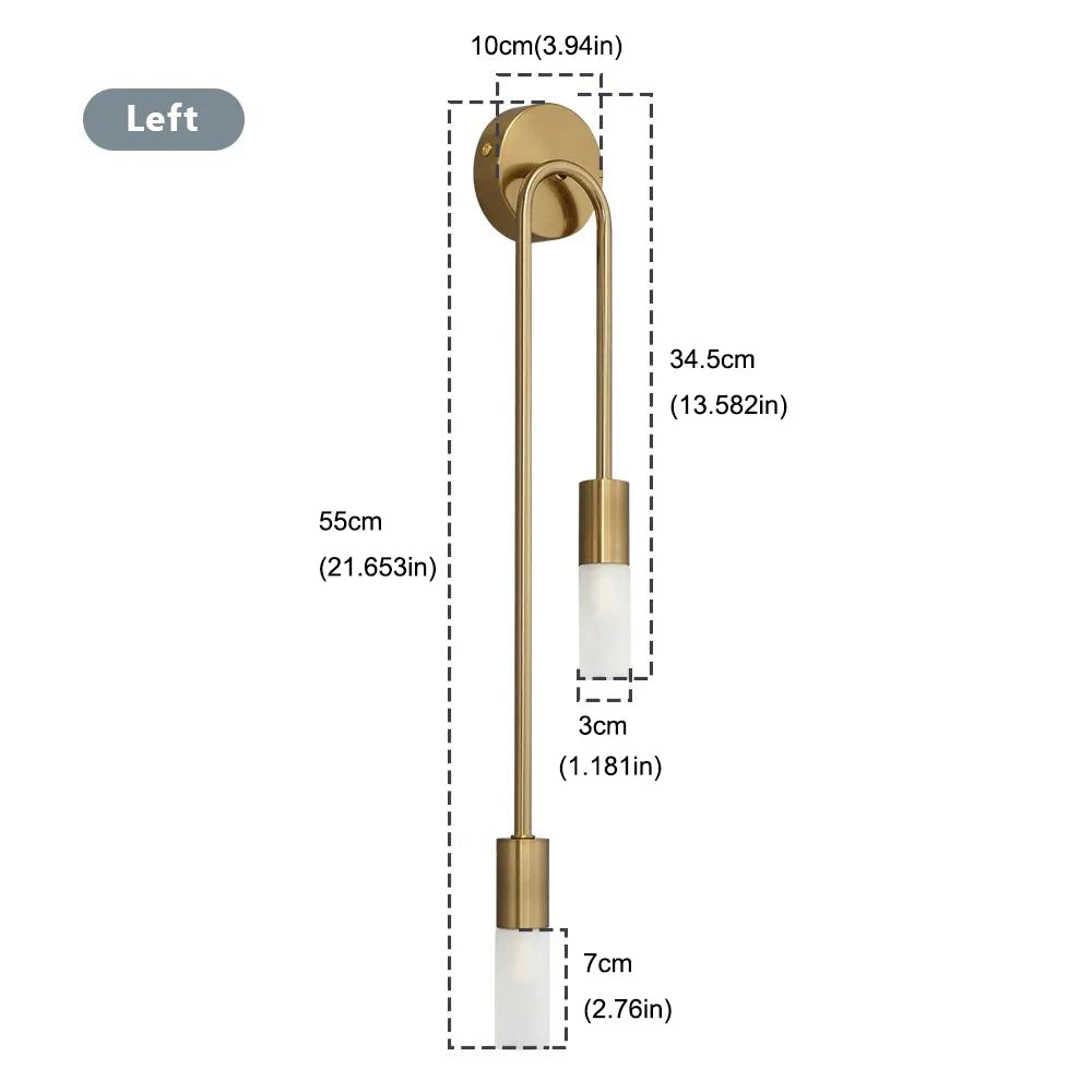 Golden Black Luxury LED Wall Sconce