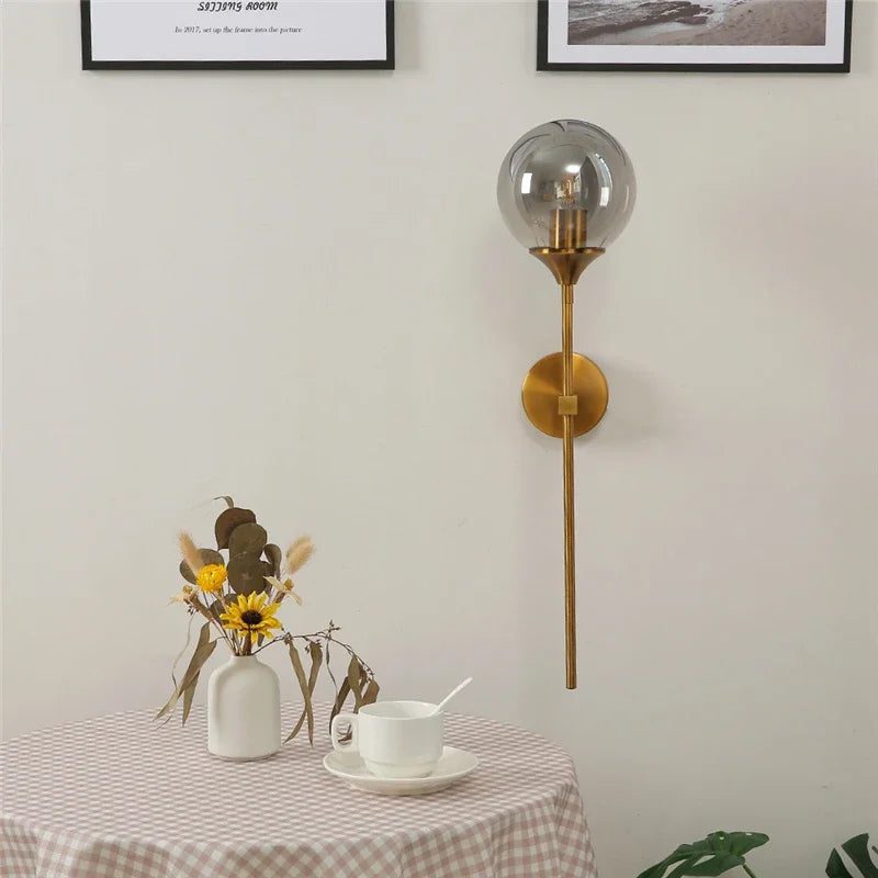 wall sconce, close-up of shade and hardware detail