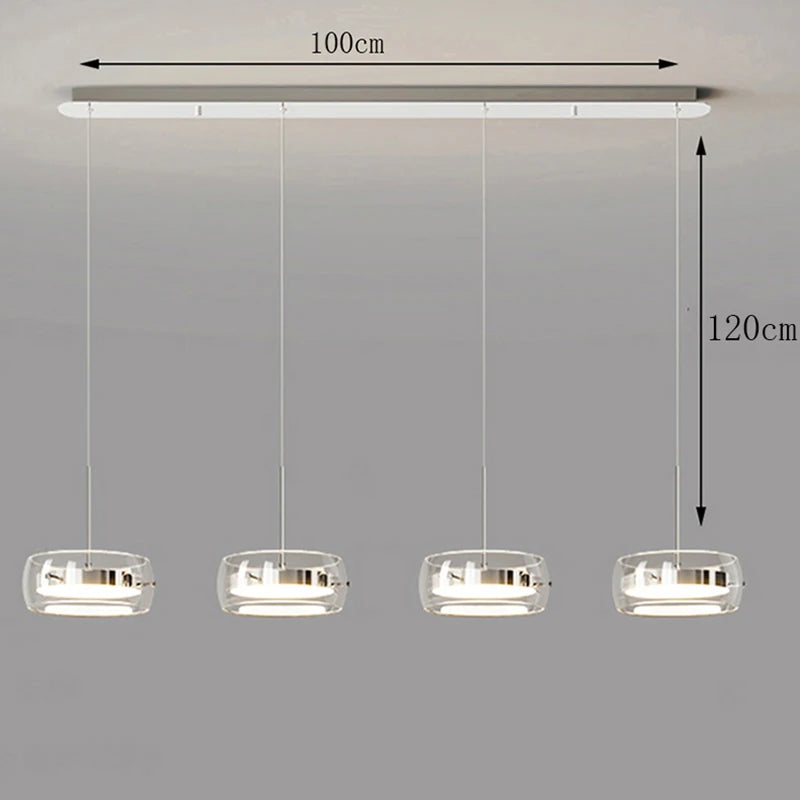 Multi Head Glass Pendant Light