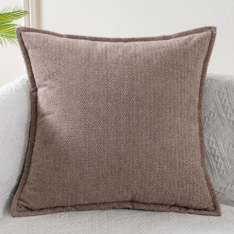 Solid Fabric Throw Pillow Cover