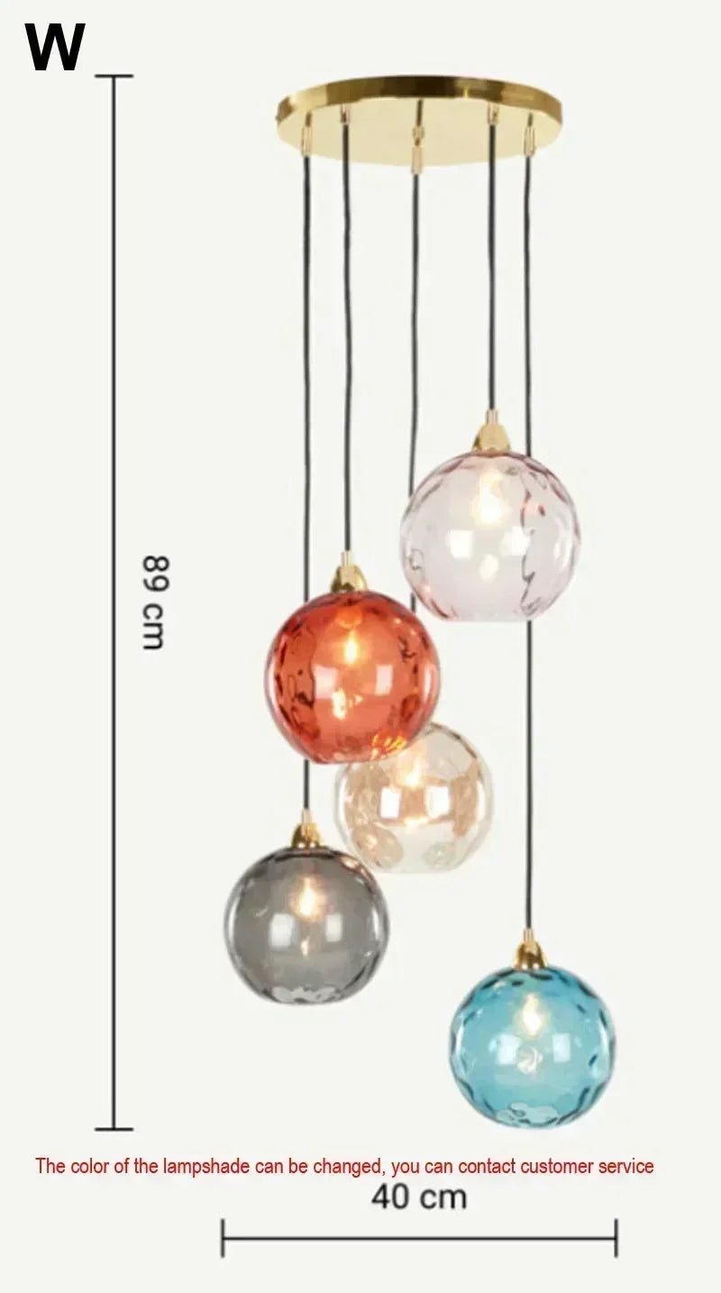 Glass Stone Multi Pendant