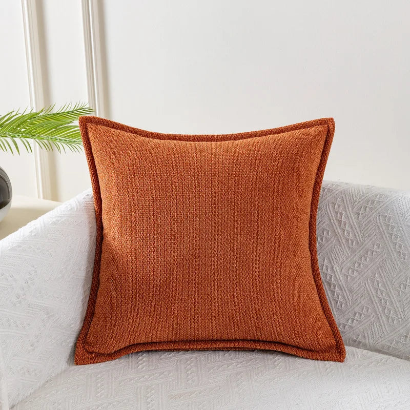 Solid Fabric Throw Pillow Cover