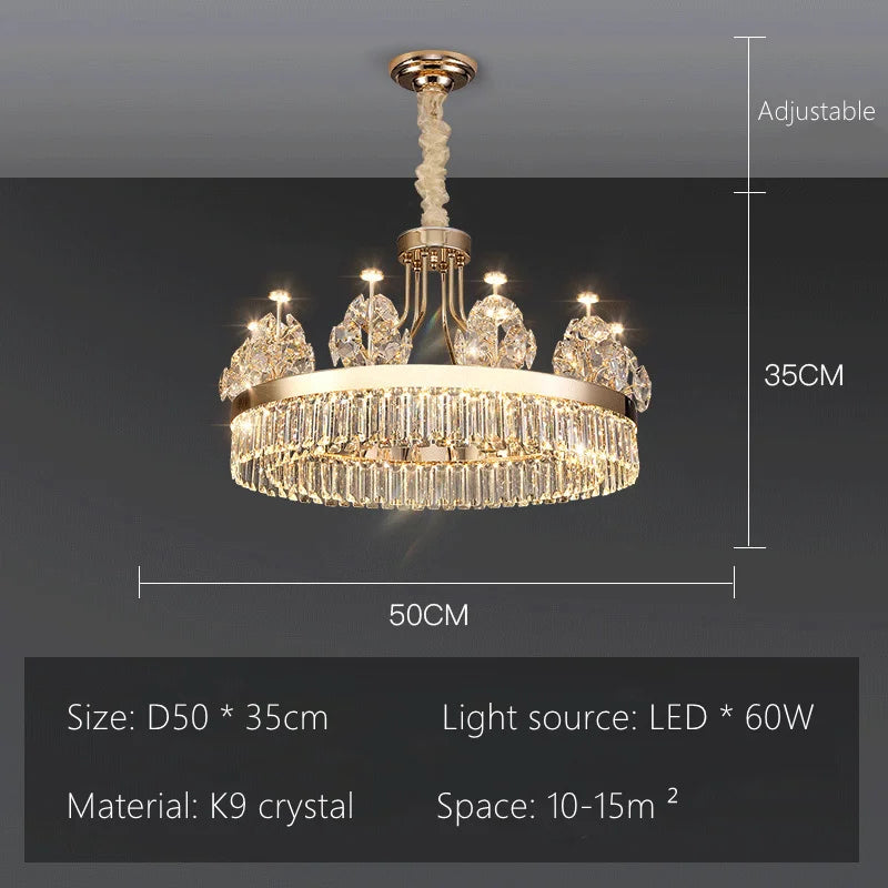 Rectangular crystal chandelier, 39.4 by 23.6 in, in a plated finish