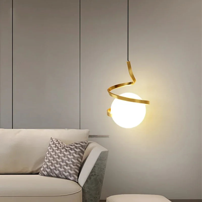LED Glass Bedside Pendant