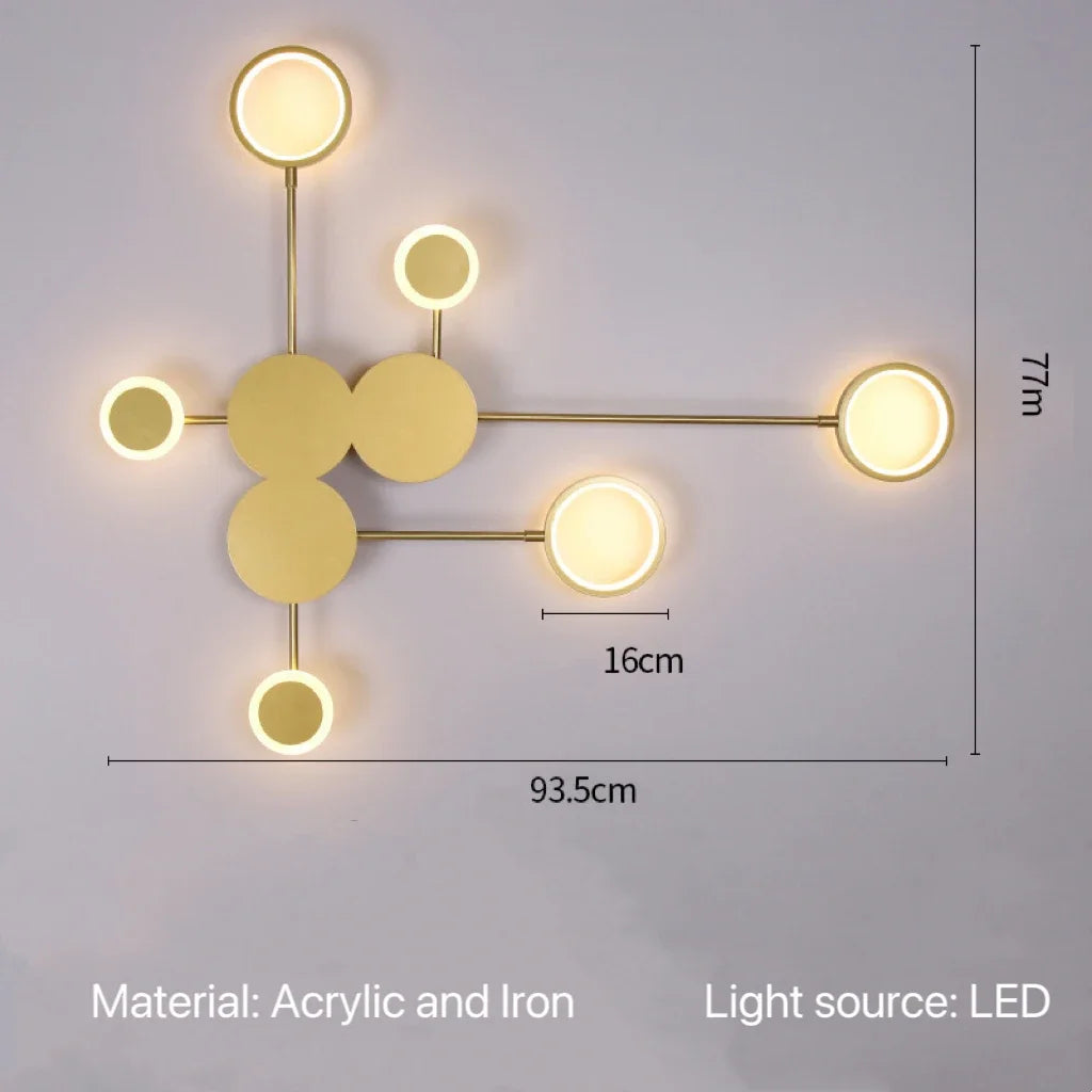 Modern LED Clock Wall Sconce