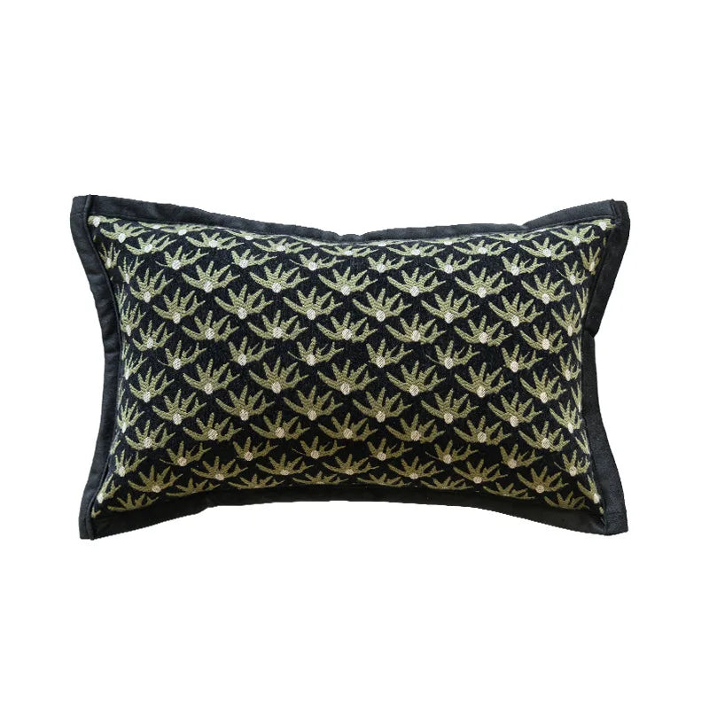 Nordic Jacquard Lumbar Pillow Cover — styling detail