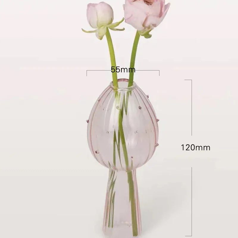 Close-up of crystal glass material on mushroom-shaped stem vase