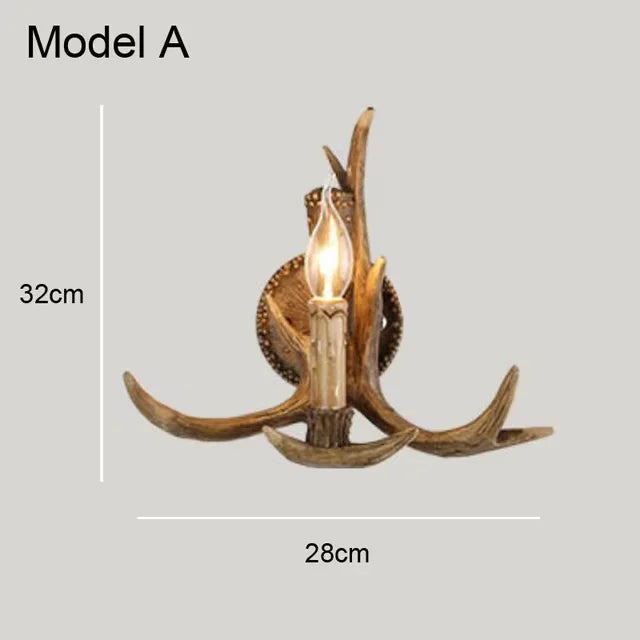 Resin Deer Antler Pendant Light