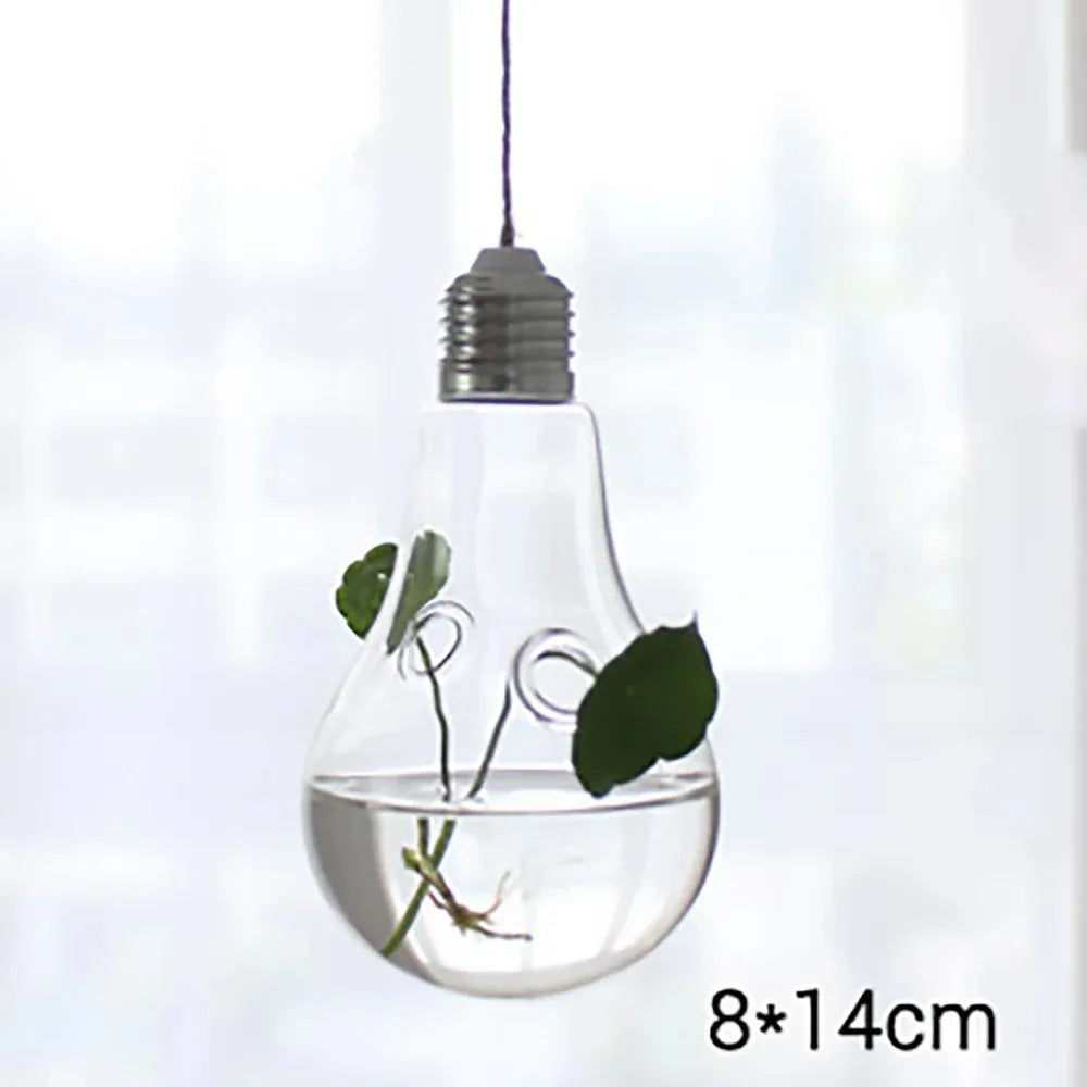 Hanging glass terrarium vase hydroponic plant gift decoration