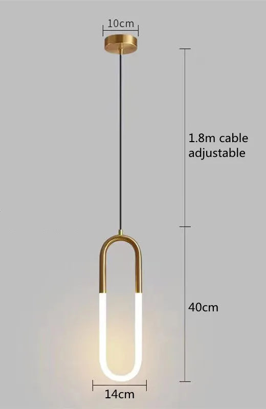 Brass Tube Pendant Light