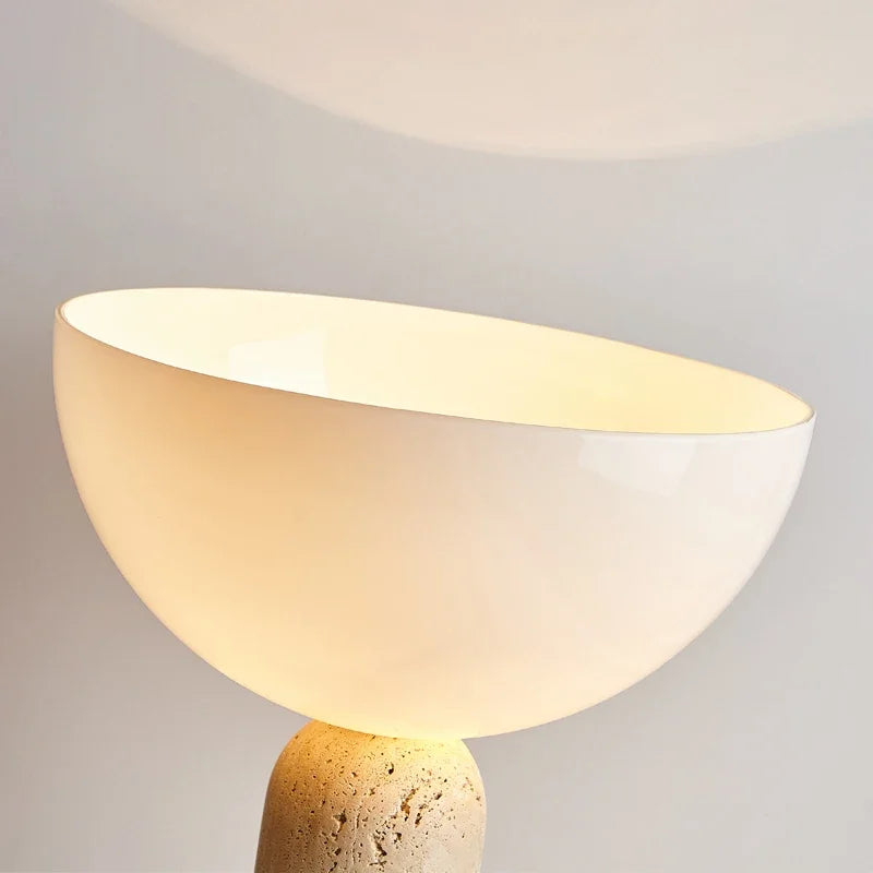 Travertine lamp AU US UK EU plug variants displayed side by side