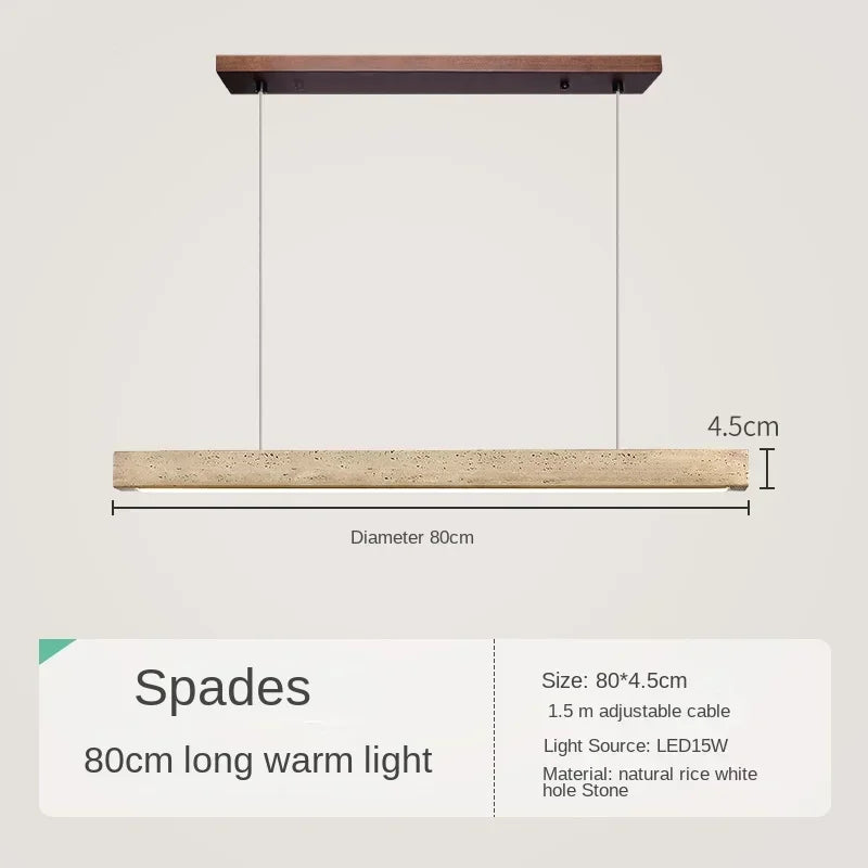 Travertine Linear Pendant Light