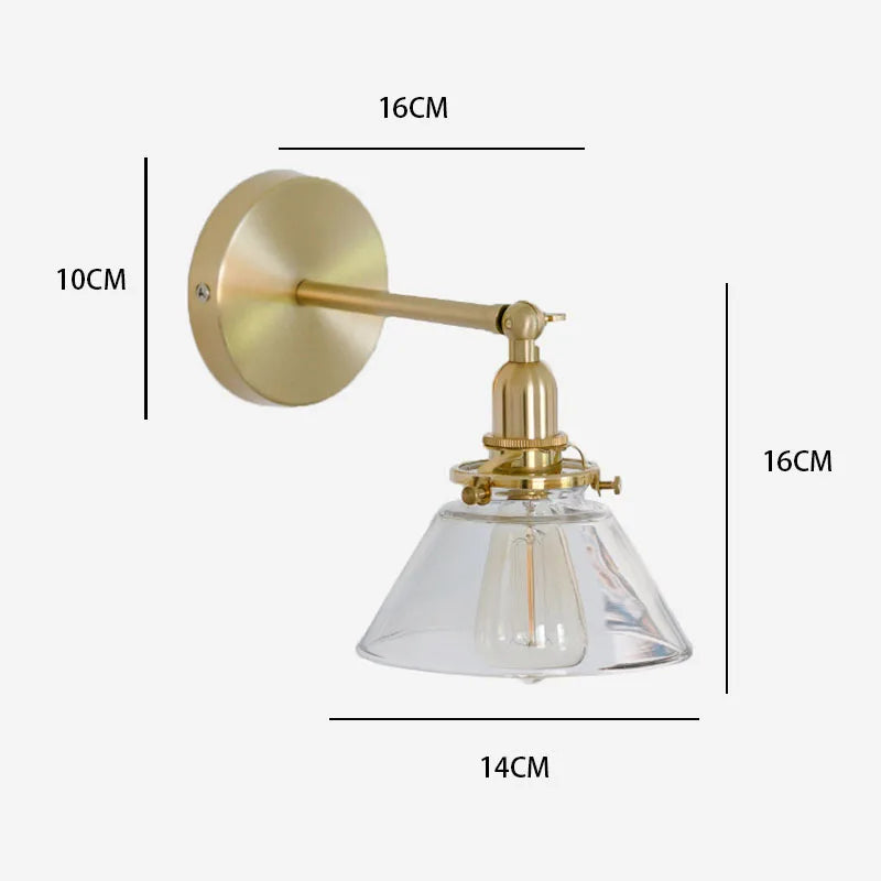 Japanese Glass Bathroom Wall Sconce