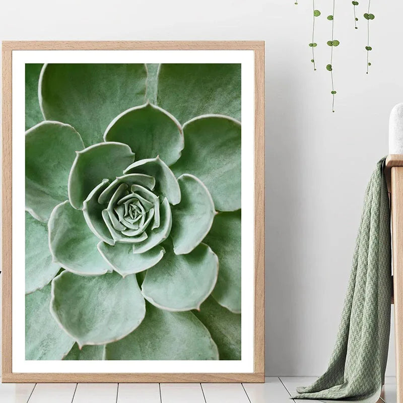 Green Botanical Houseplant Canvas Wall Art