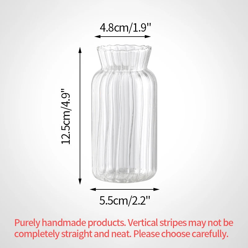 Minimalist Clear Glass Flower Vase