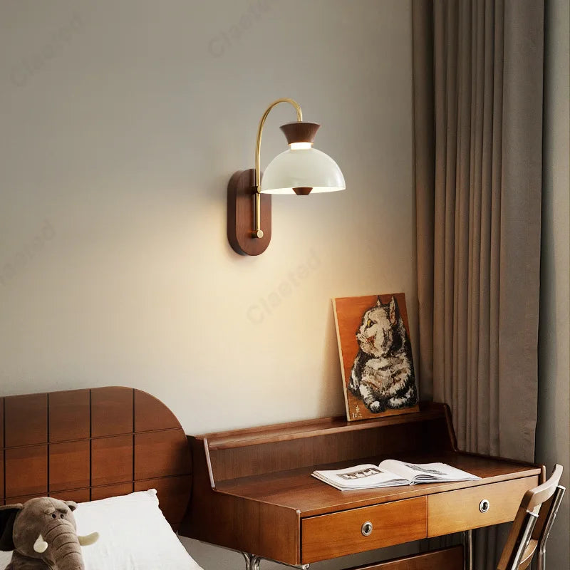 wall sconce, side profile showing mounting depth