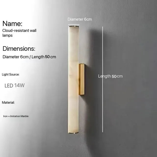 Copper Faux Marble Wall Sconce