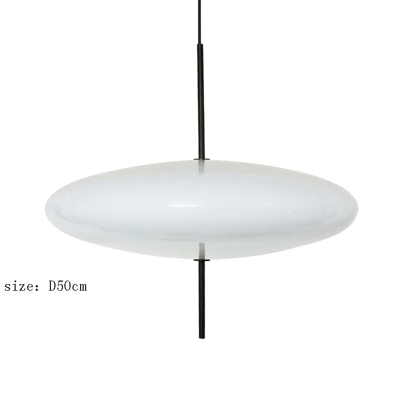 Contemporary chandelier with cold 6000K light and black acrylic shades