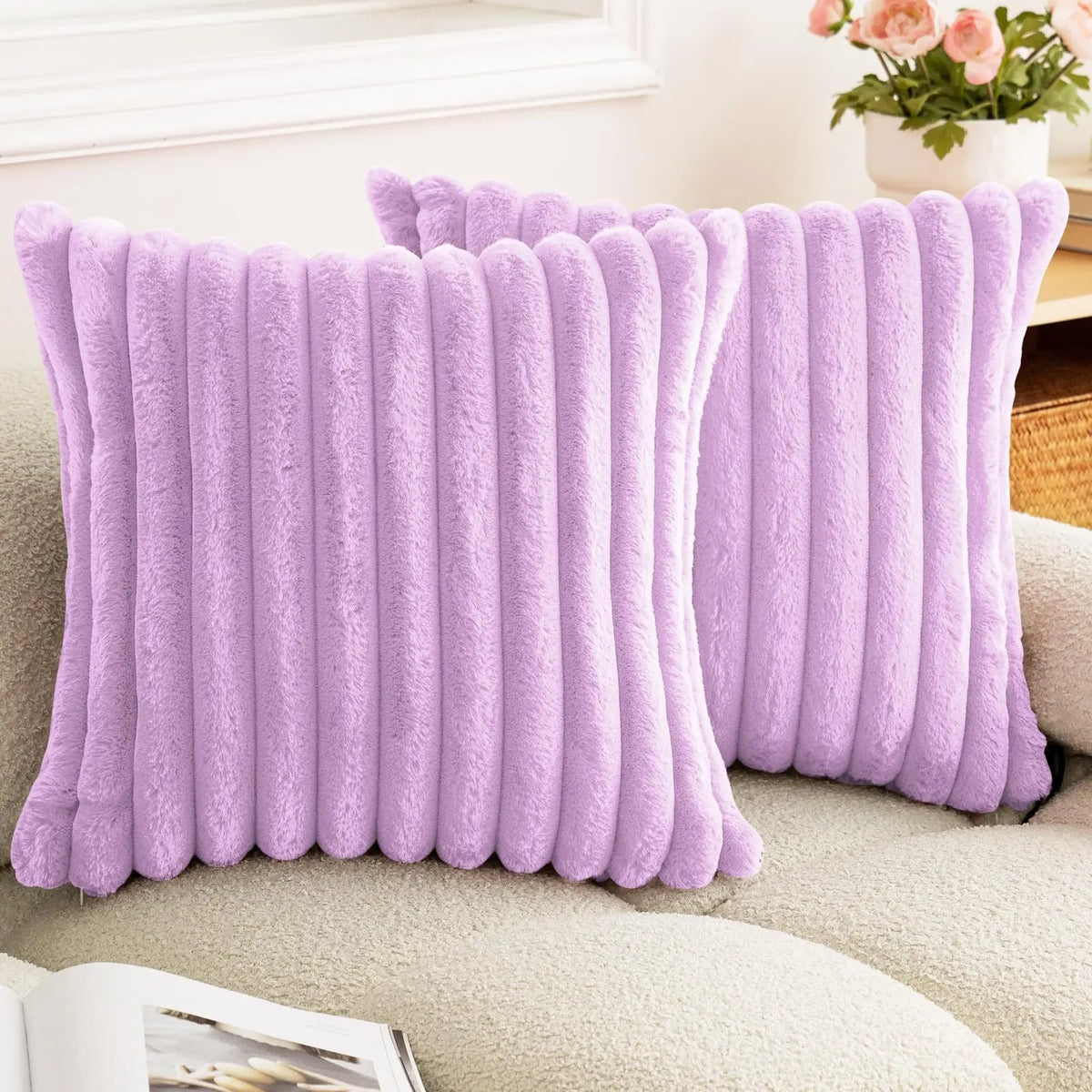 Woven Stripe Throw Pillow Cover
