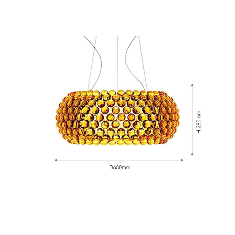 Beaded ceiling chandelier design G measuring 13.8 in (35 cm)