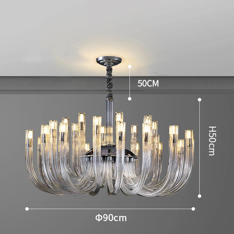 Two tier crystal chandelier for a hotel lounge, bulbs not included