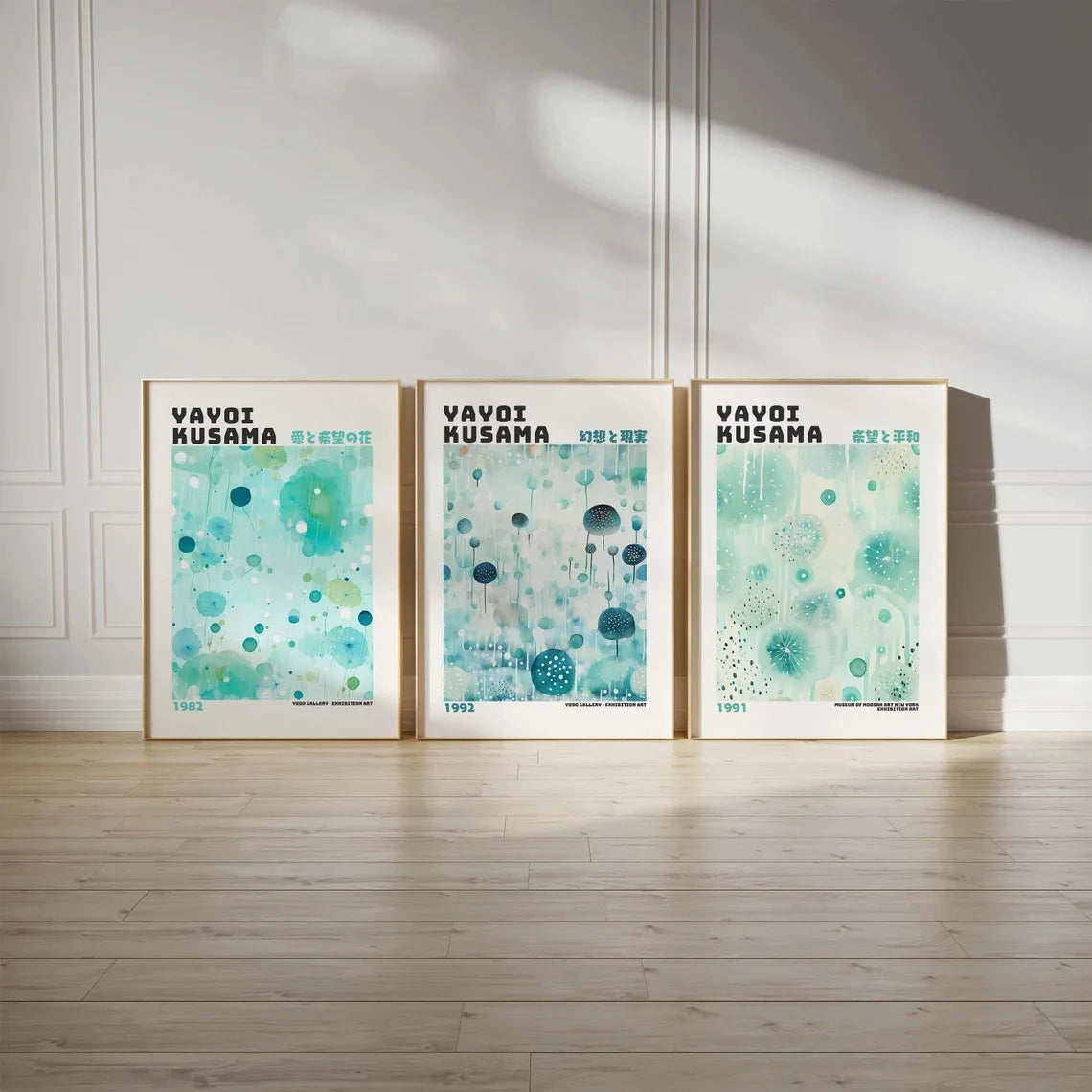 Yayoi Kusama Floral 3-Piece Canvas Wall Art Set