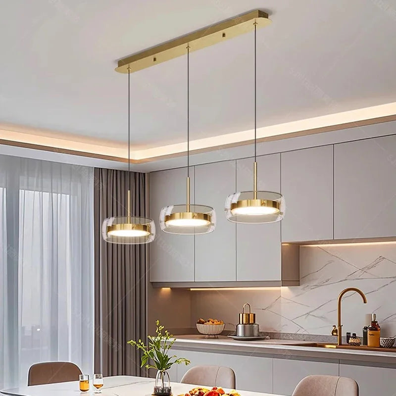 Multi Head Glass Pendant Light