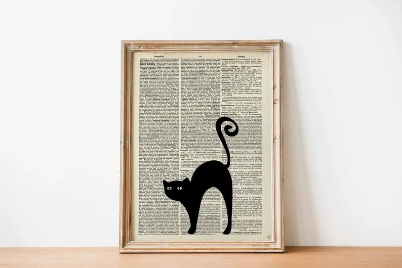 Black Piano Fortune Cat Canvas Wall Art