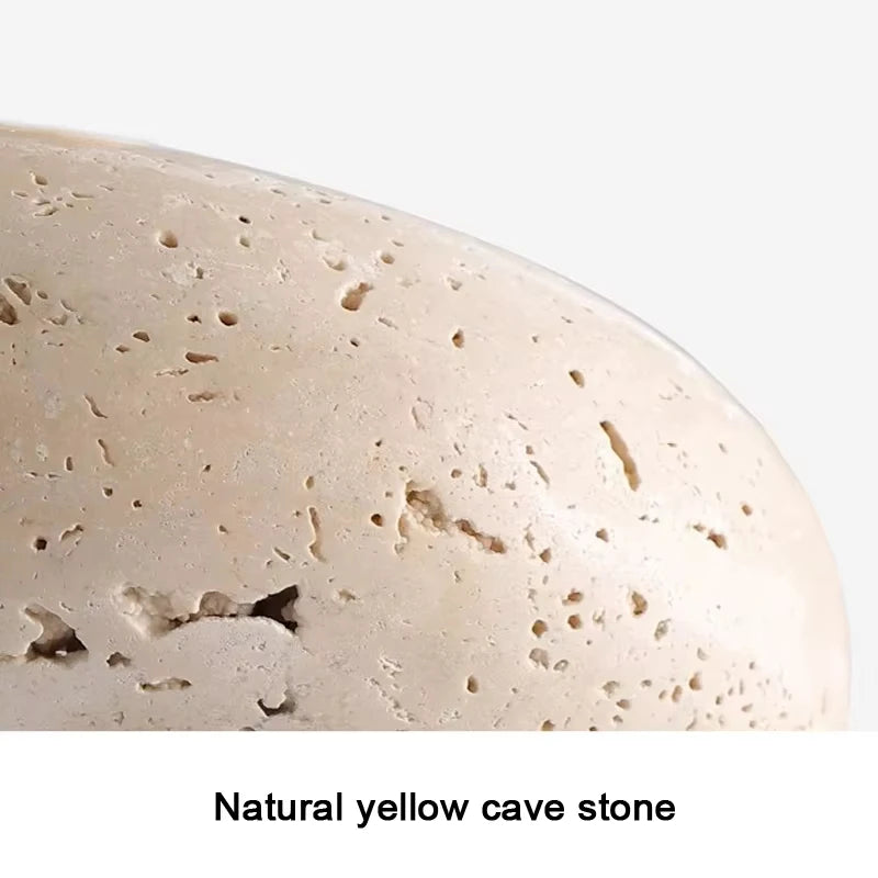 Travertine Disc Pendant Light