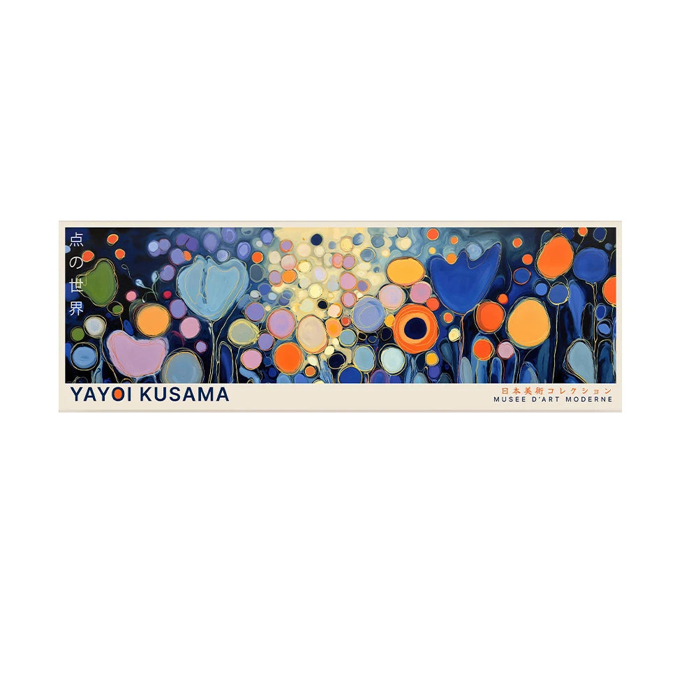 Yayoi Kusama Floral Landscape Tall Canvas Wall Art