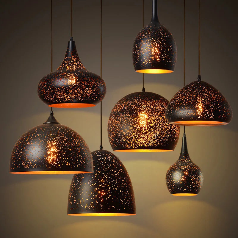 Retro Industrial Iron Pendant