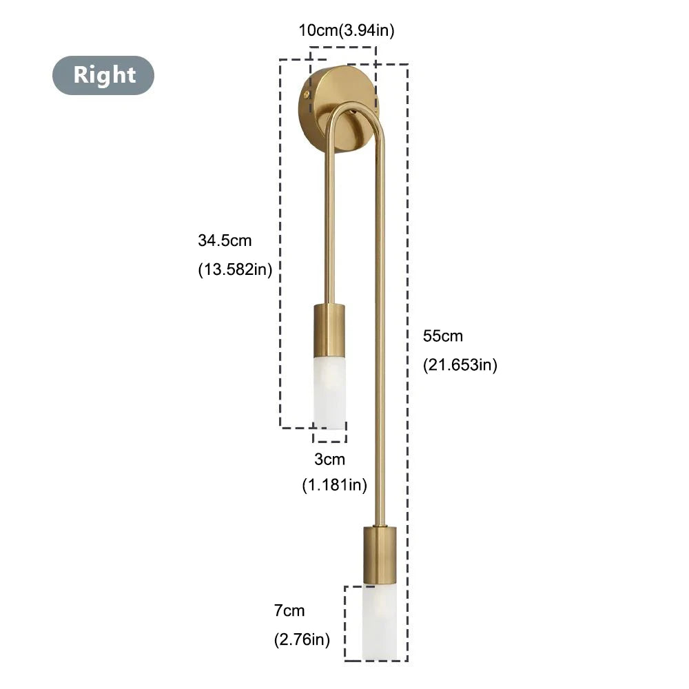 Golden Black Luxury LED Wall Sconce