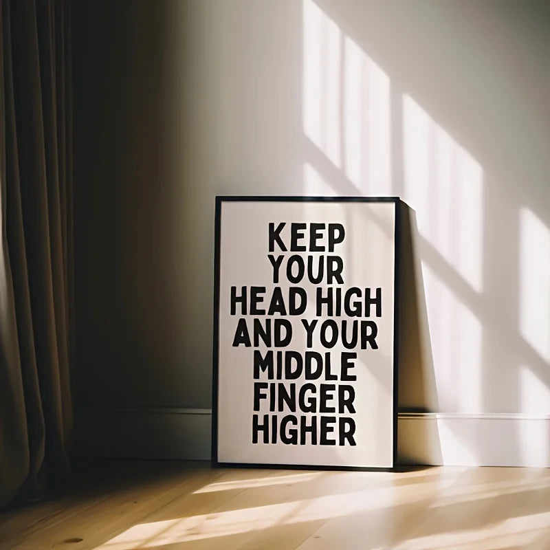 Modern Trendy Typography Text Canvas Wall Art Print