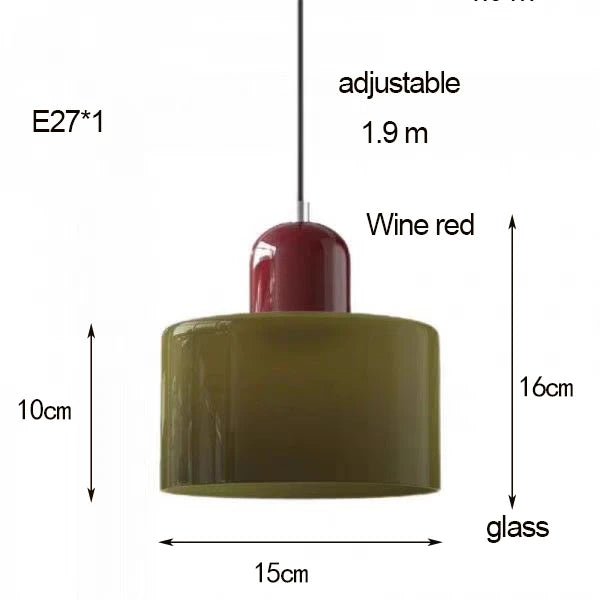 Colorful Glass Globe Pendant Light
