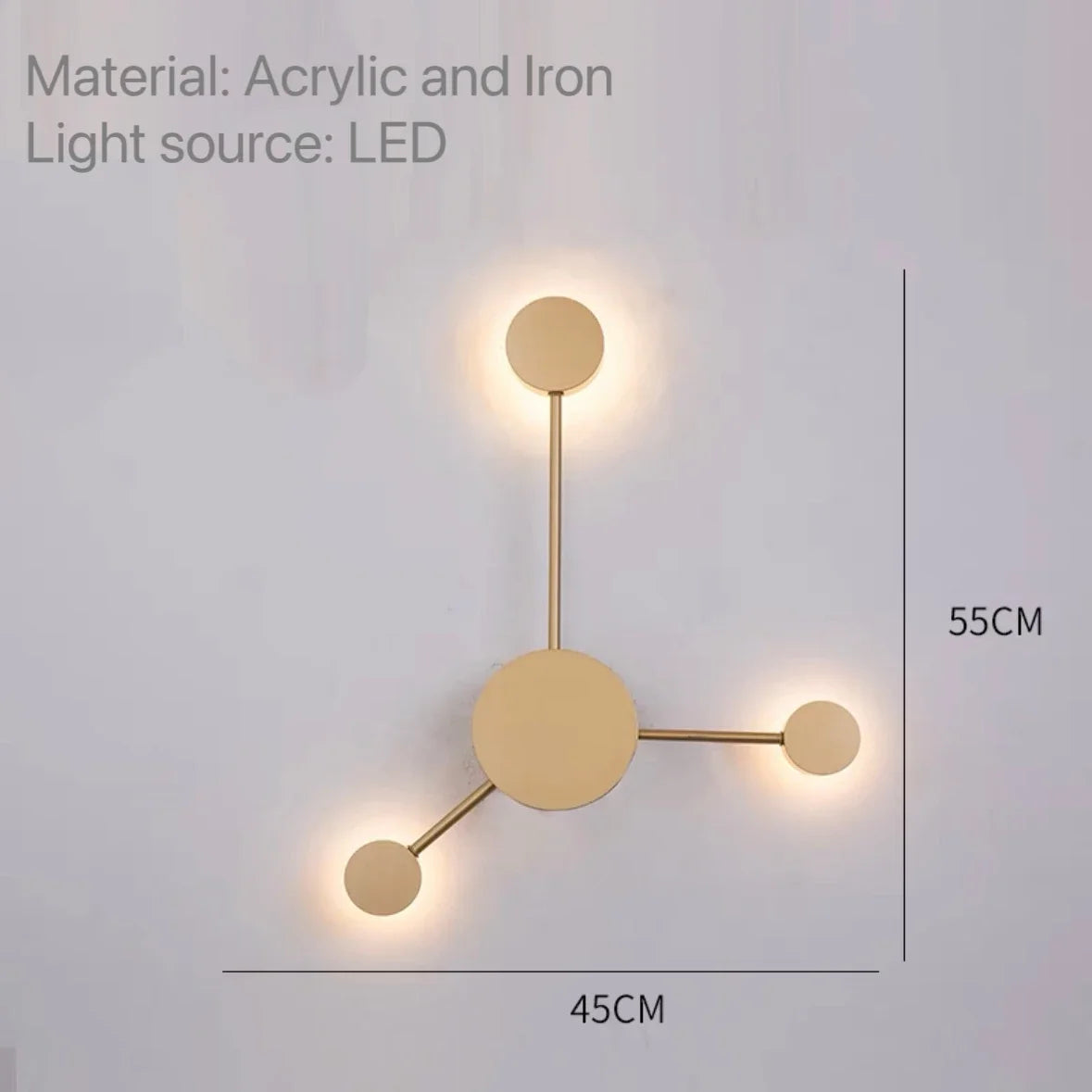 Modern LED Clock Wall Sconce