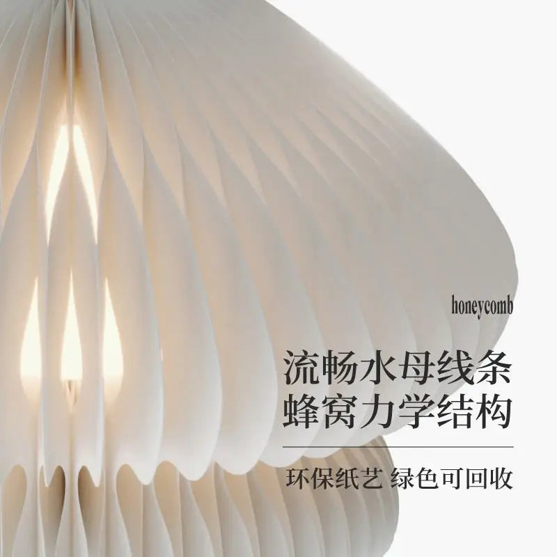 USB Type-C powered origami jellyfish lamp as bedroom decor accent
