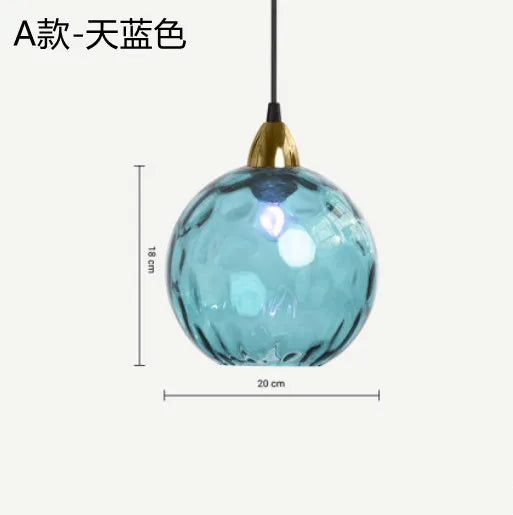 Colored Glass Ball Pendant