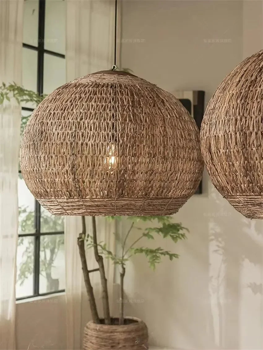 Wabi Sabi Rattan Pendant Light