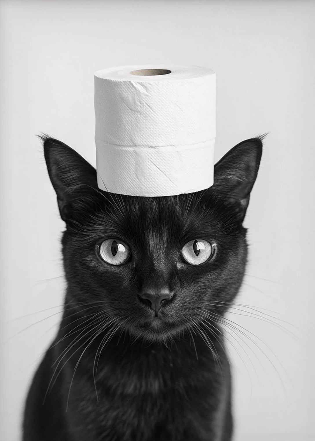 Funny Bathroom Animals Toilet Paper Canvas Wall Art